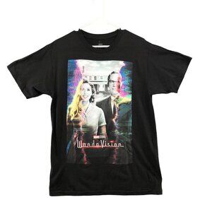 NWT Marvel Wanda Vision T‎ Shirt Womens M Avengers Black Short Sleeve Cotton